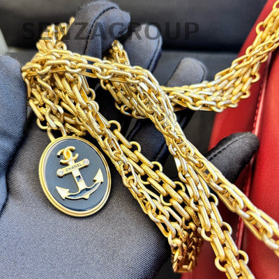 Chanel 2.55 Gold Coin Red Gold Clasp Chain Shoulder Bag