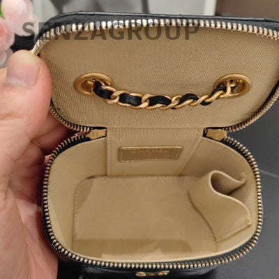 Chanel Black Lambskin Mini Ball Bag Gold Chain Shoulder Crossbody Classic