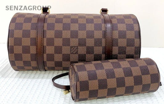 Louis Vuitton Papillon Damier Ebene Handbag Purse Shoulder bag Brown