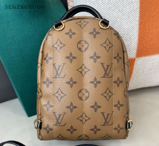 Louis Vuitton Monogram Mini Backpack Brown Gold Unisex Adults Classic