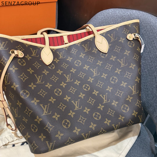 Louis Vuitton Neverfull MM Monogram Tote Bag Classic Women's Shoulder Bag