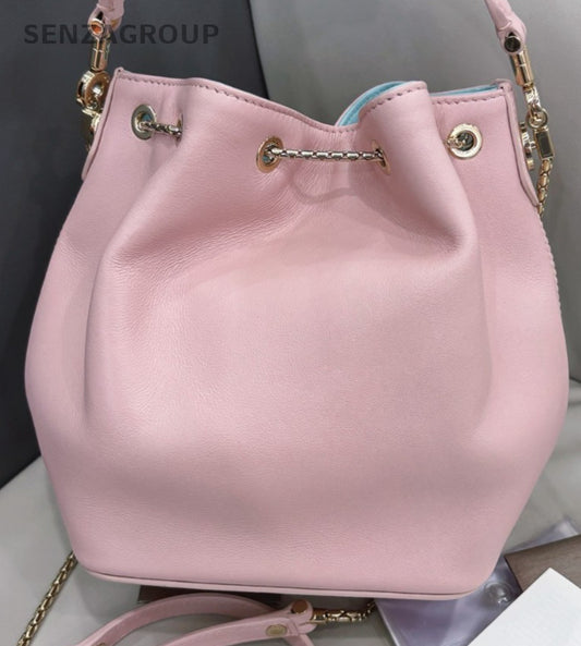 Hermes L3 Garden Bucket Shoulder Bag Purple Blue Used Women Classic Designer