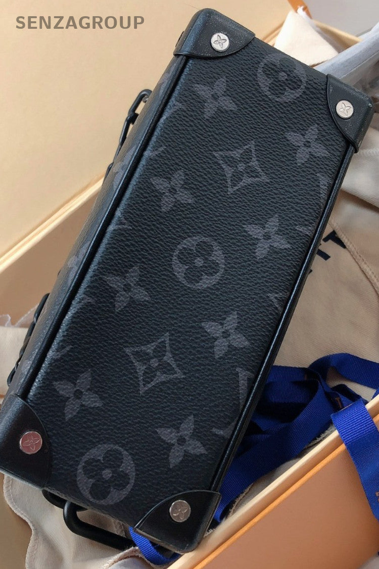 Louis Vuitton Soft Trunk Mini Monogram Shoulder Bag Crossbody Black Unisex Adult