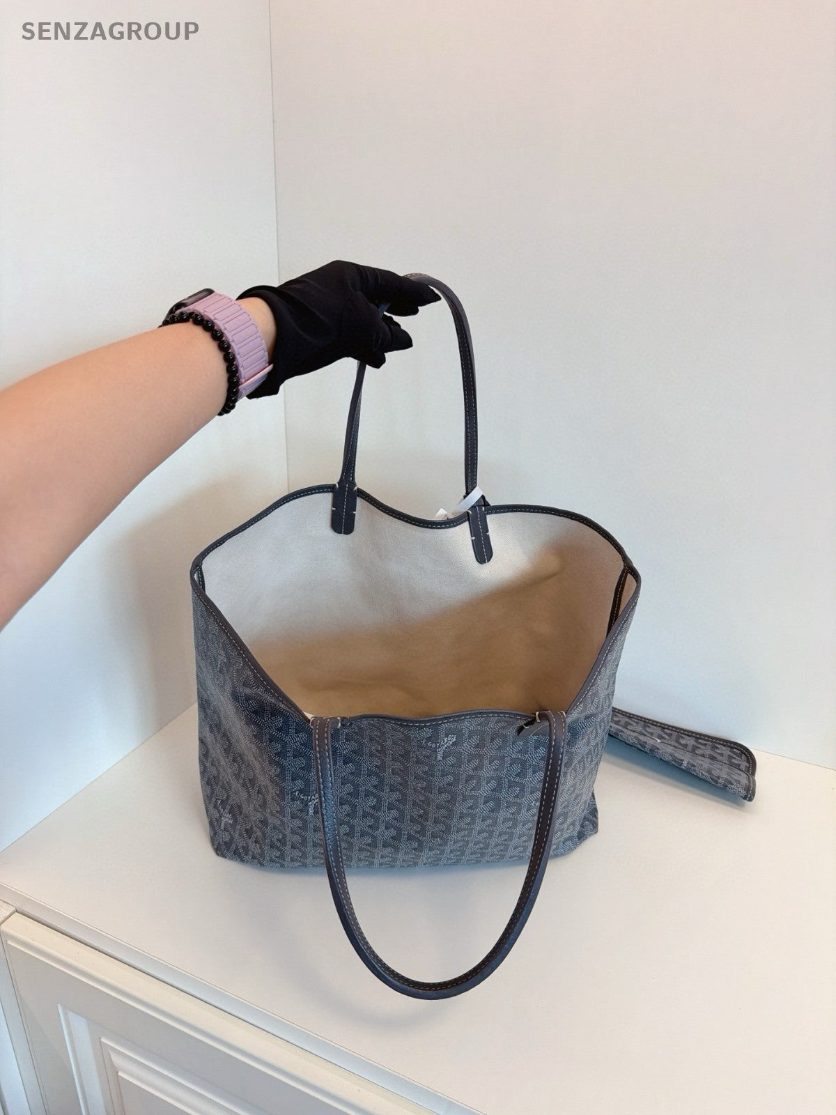 Goyard Saint Louis Tote MM Monogram Shoulder bag withe Pouch Women Classic