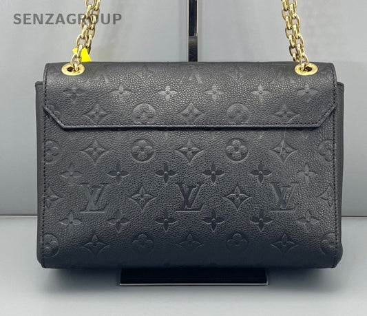 Louis Vuitton Vavin MM Black Monogram Chain Shoulder Bag Women Classic