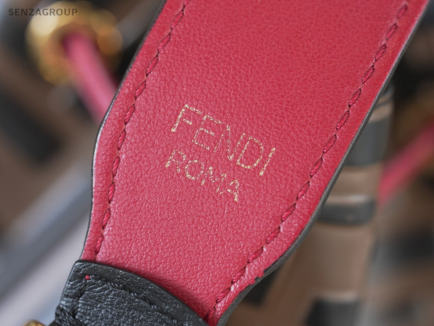 FENDI Classic Logo Bucket Drawstring Shoulder bag Brown