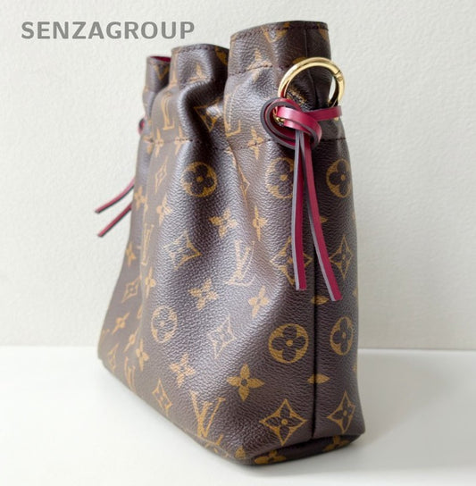 Louis Vuitton Monogram 2Way Crossbody Shoulder Bag Brown Gold Women Classic