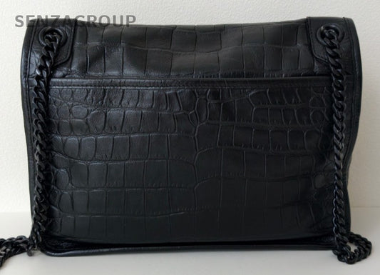 Saint Laurent NIKI Calfskin Shoulder Bag Crossbody Black Used Women Classic