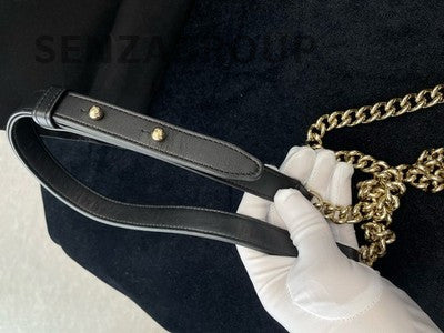 Chanel V-Stitch Le Boy Mini Black Gold Hardware Shoulder Crossbody Bag