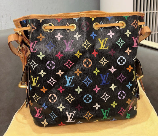 Louis Vuitton Petit Noe Monogram Bucket Drawtring Shoulder bag Women