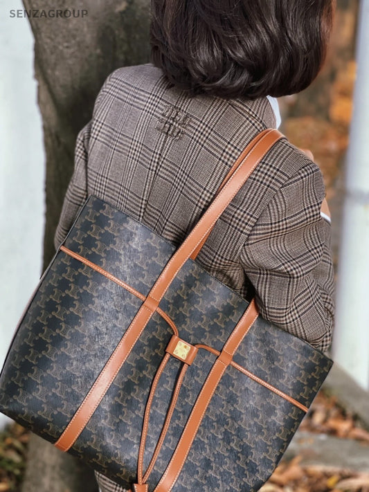 CELINE Arc de Triomphe Cabas Tote Shoulder bag Women Brown