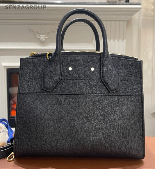 Louis Vuitton City steamer PM Black gold 2WAY Shoulder Handbag Almost brand NEW