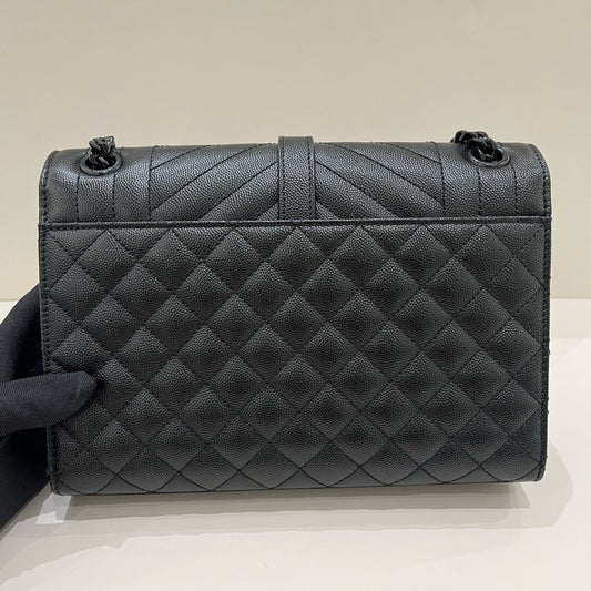 Saint Laurent Black Envelope Chain Shoulder Bag Classic Women's