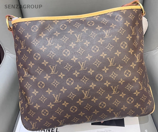 Louis Vuitton Delightful MM Monogram Shoulder Bag Brown Gold Women Classic