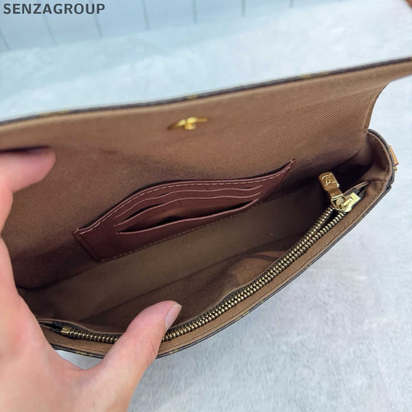 Louis Vuitton Monogram Ivy Chain Shoulder Bag Brown Classic Women's