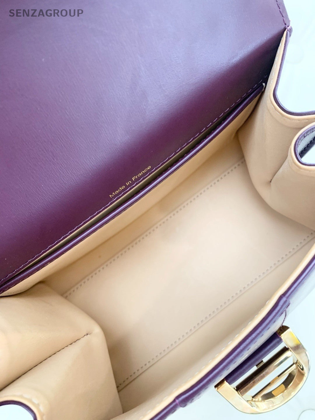 Delvaux Brilliant Calfskin Top Handle Shoulder Crossbody Bag Purple Women