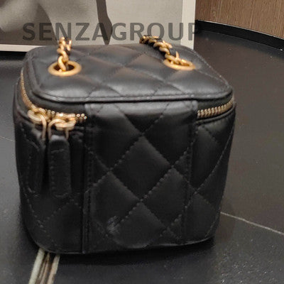 Chanel Black Lambskin Mini Ball Bag Gold Chain Shoulder Crossbody Classic