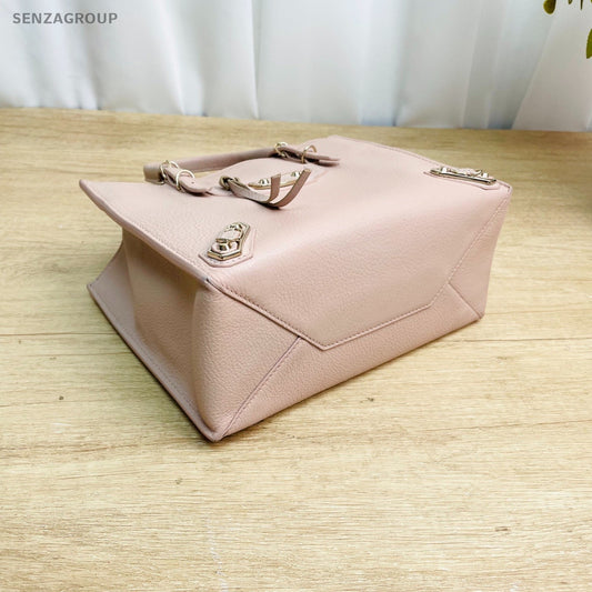 Balenciaga Classic Mini Tote Top Handle Shoulder Crossbody Bag Pink Vintage