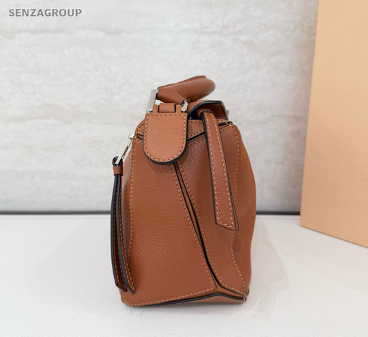 Loewe Puzzle Top Handle Calfskin 2way Shoulder bag Brown Classic