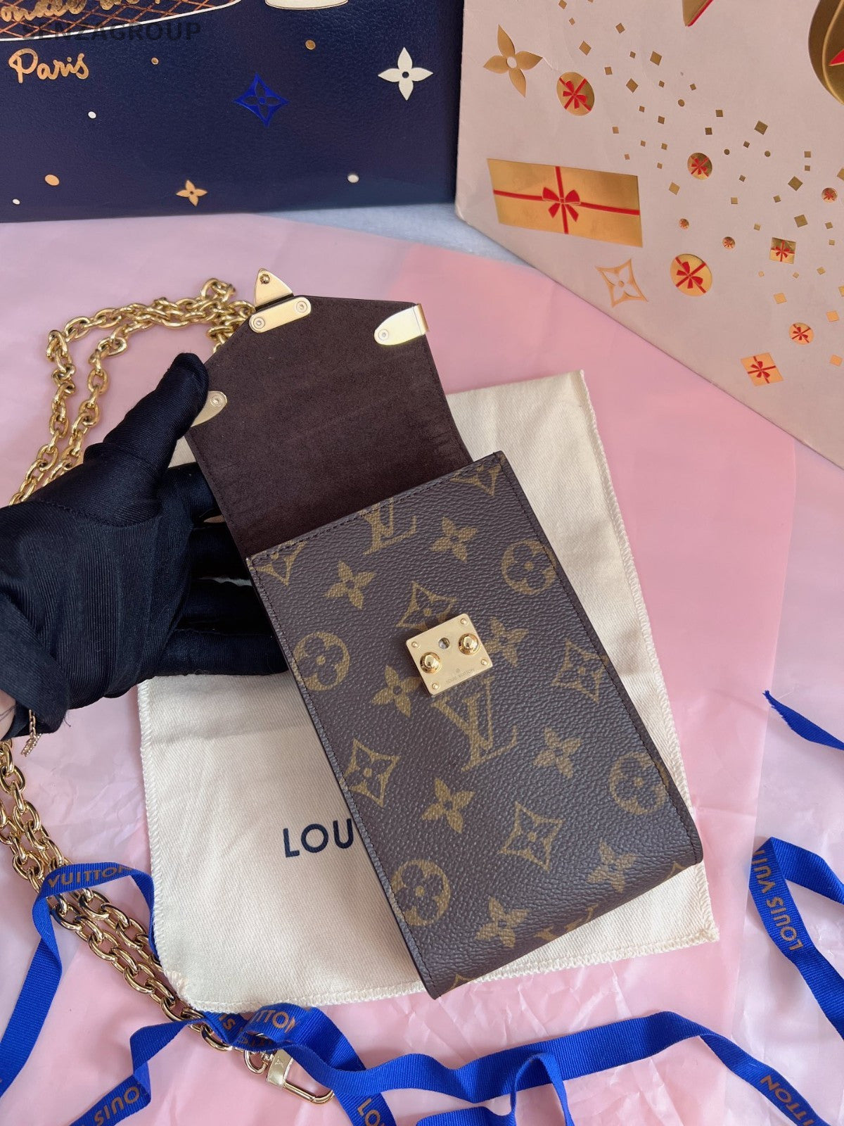 Louis Vuitton Metis Phone case Monogram Chain Shoulder bag Brand NEW