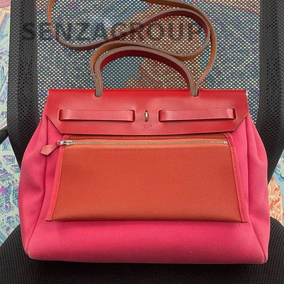 Hermès Herbag 31 Pink Red Shoulder Bag Women's Fashion Classic