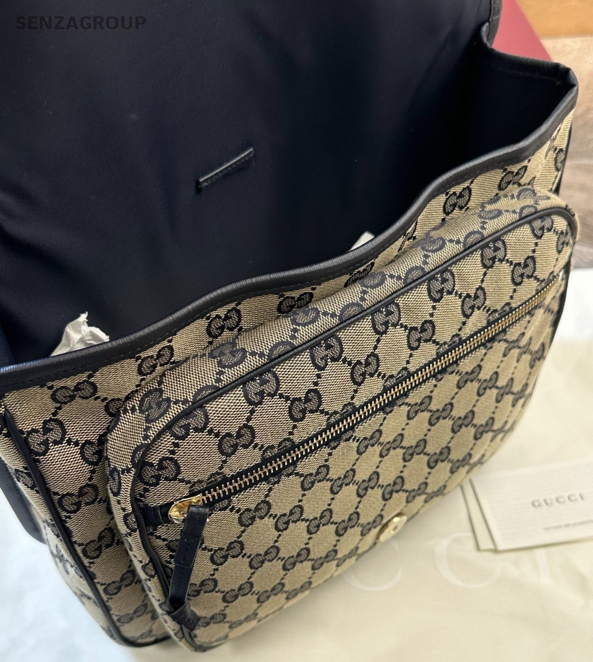 Gucci Ophidia 2Way Shoulder Bag Crossbody Blue Gold Unisex Adults Classic