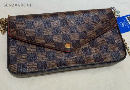 Louis Vuitton Trio Messenger Damier Ebene Shoulder Crossbody Bag Brown Women