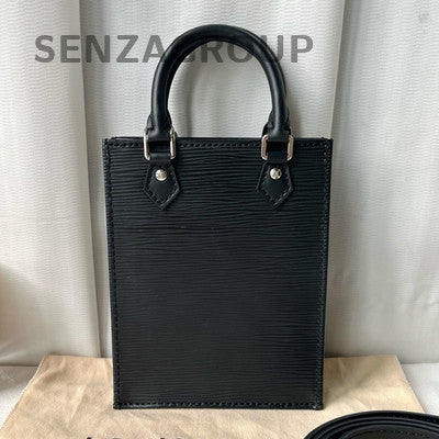 Louis Vuitton Black Epi Leather Tote Bag Shoulder Crossbody Classic Women