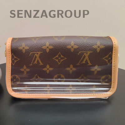 Louis Vuitton Monogram Nano Speedy Shoulder Crossbody Bag Brown Gold