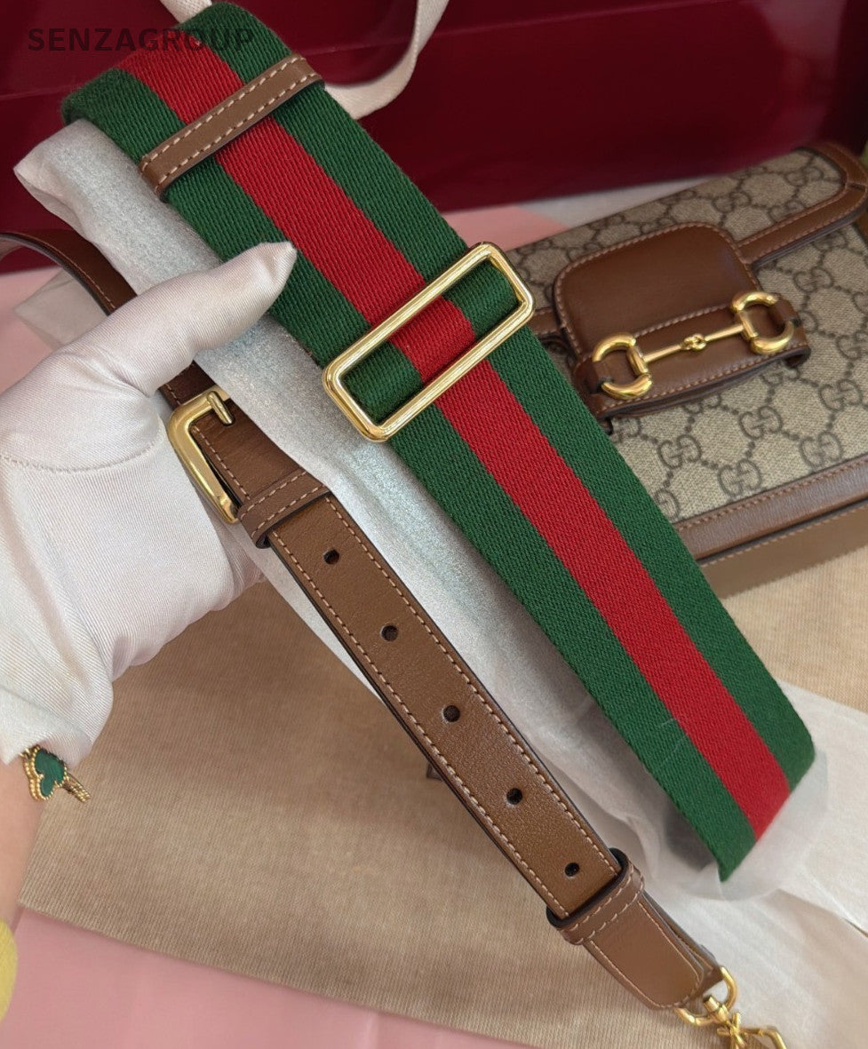 Gucci1955 PM Shoulder Bag Beige Brown Gold Women Classic Fashion