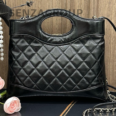 Chanel 31 Bag Mini Black Gold Quilted Lambskin Shoulder Crossbody Bag