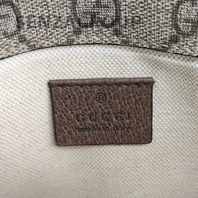 Gucci GG Supreme Tiger Head Shoulder Crossbody Bag Women's Classic Brown Gold