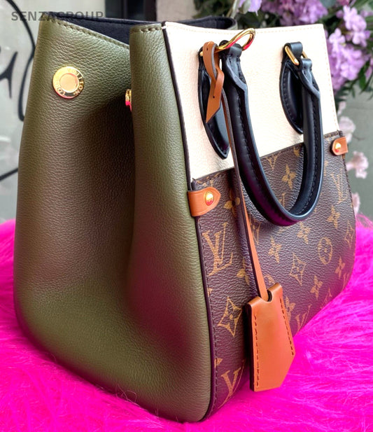 Louis Vuitton Fold tote Top Handle Mongram 2way Shoulder Handbag Women Brown