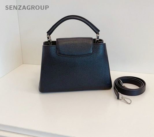 Louis Vuitton Capucines BB Top Handle Shoulder Crossbody Women Bag Blue