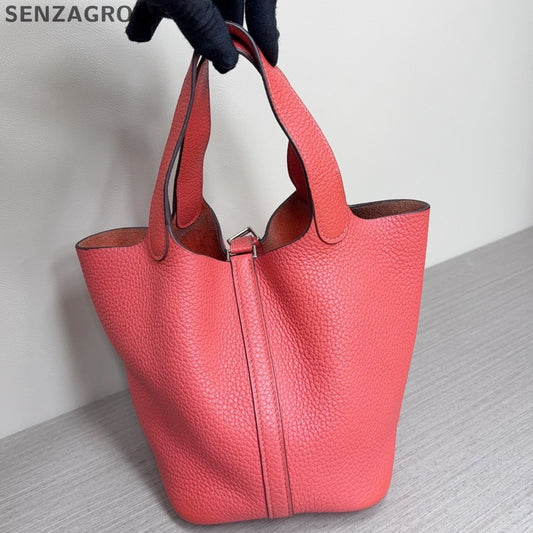 Hermes Picotin18 Top Handle Shoulder Bag Watermelon Red Women Classic