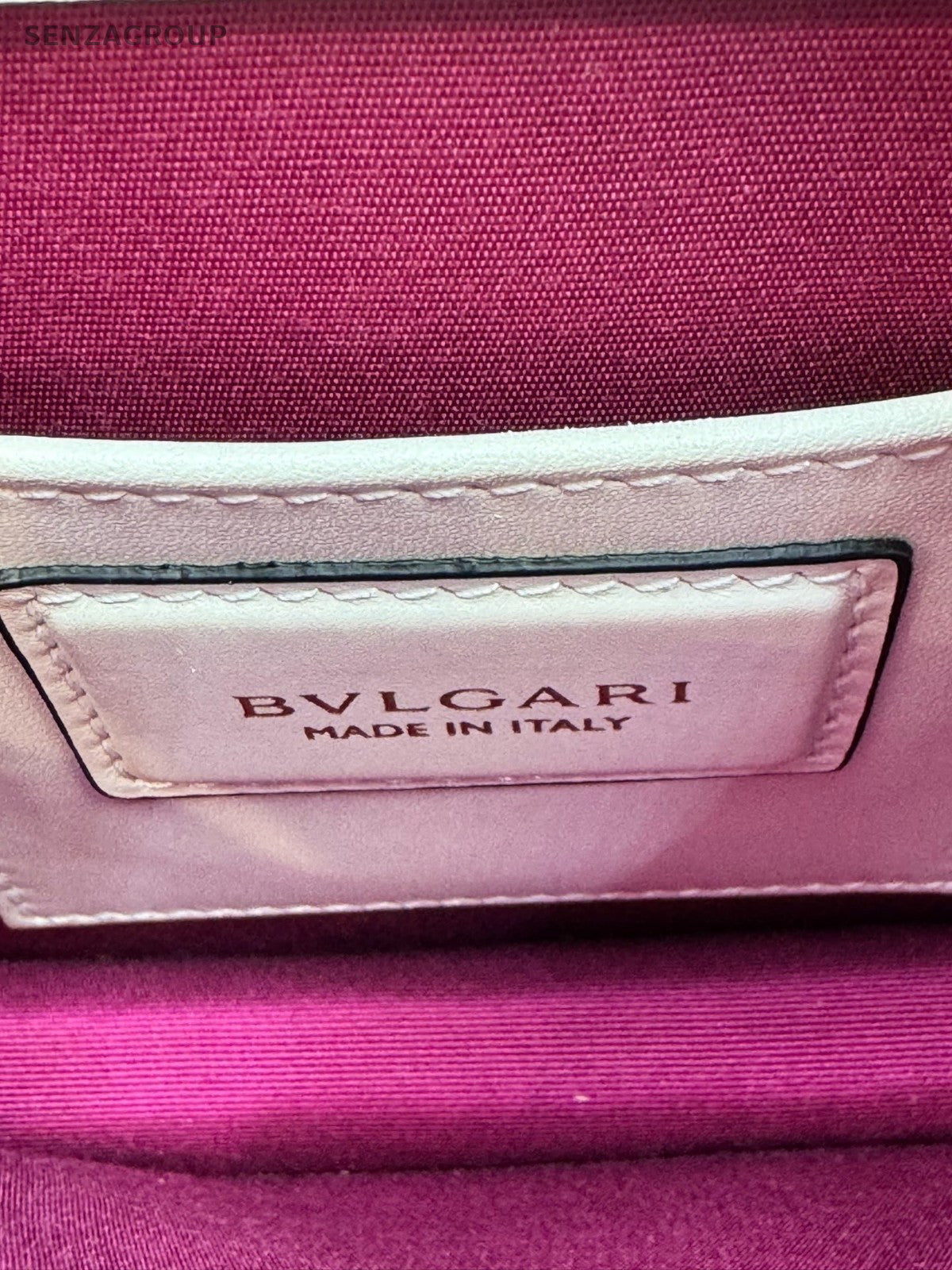 Bvlgari Serpenti 2Way Top Handle Bag Chain Crossbody White Gold Women Classic