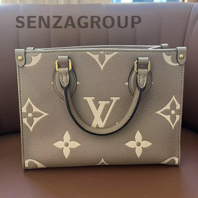 Louis Vuitton OnTheGo MM Grey Monogram Tote Bag - Classic Women's Handbag