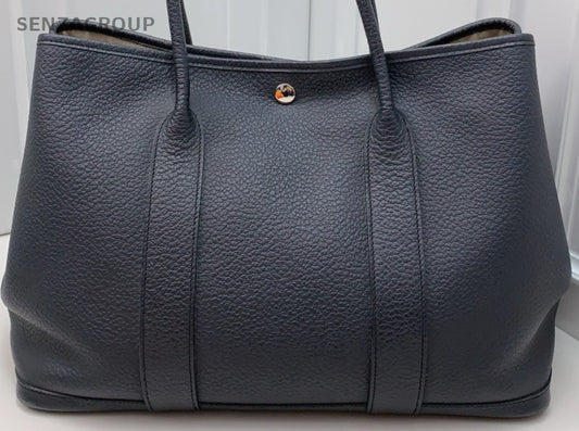 Hermes Garden Party Top Handle Bag Black Women Classic Designer