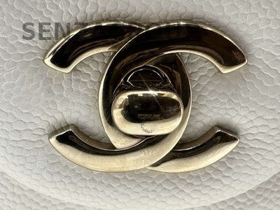 Chanel Classic Flap Small Quilted Bag Silver Chain Shoulder Crossbody