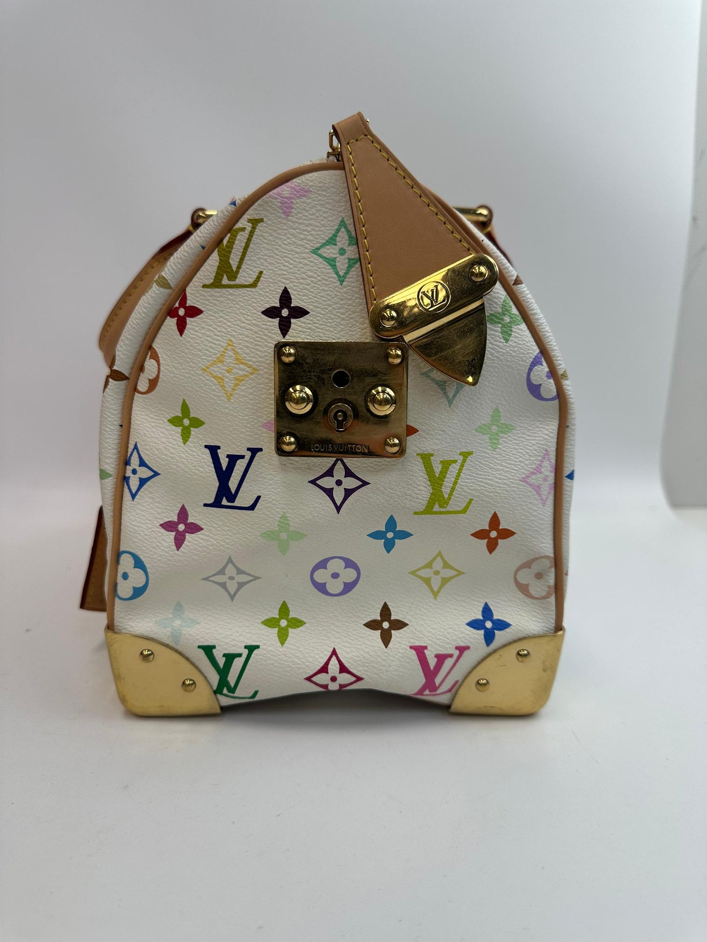 Louis Vuitton x Takashi Murakami Monogram Multicolor Speedy 30 White