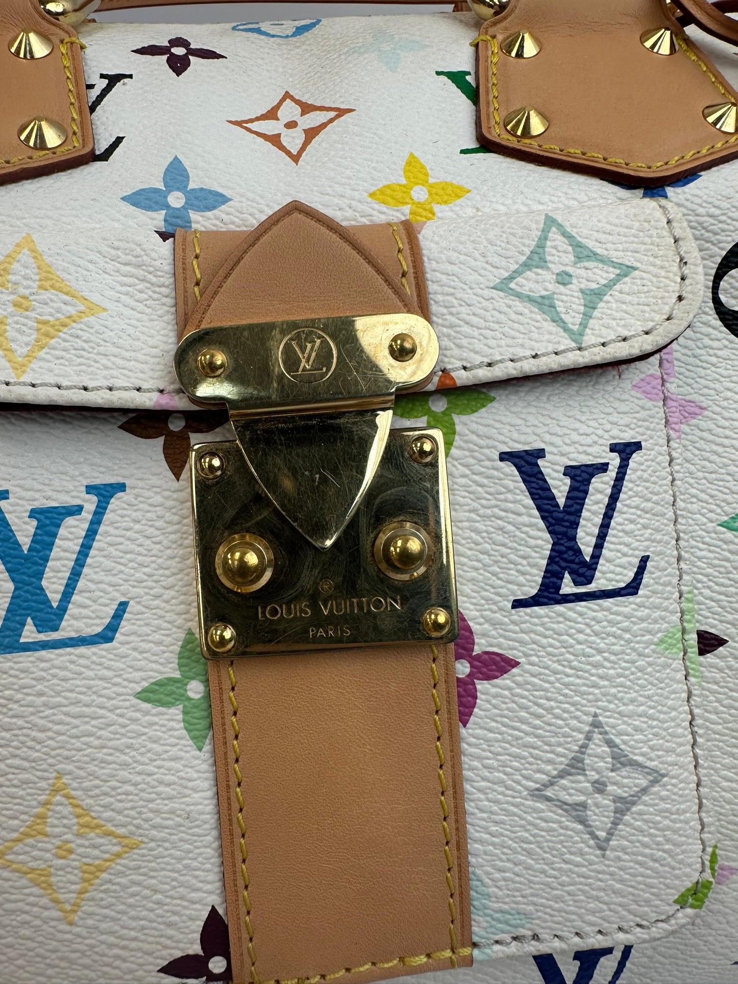 Louis Vuitton x Takashi Murakami Monogram Multicolor Speedy 30 White