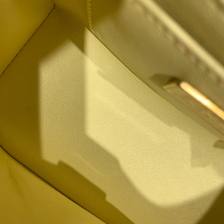 Chanel 23S Mini Top Handle Bag in Light Yellow with Gold Hardware – 2023