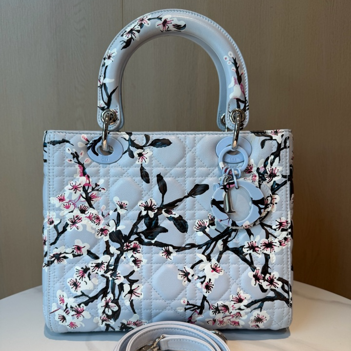 Dior Lady Dior Plum Blossom Limited Edition Handbag 2015 – Pre-Owned
