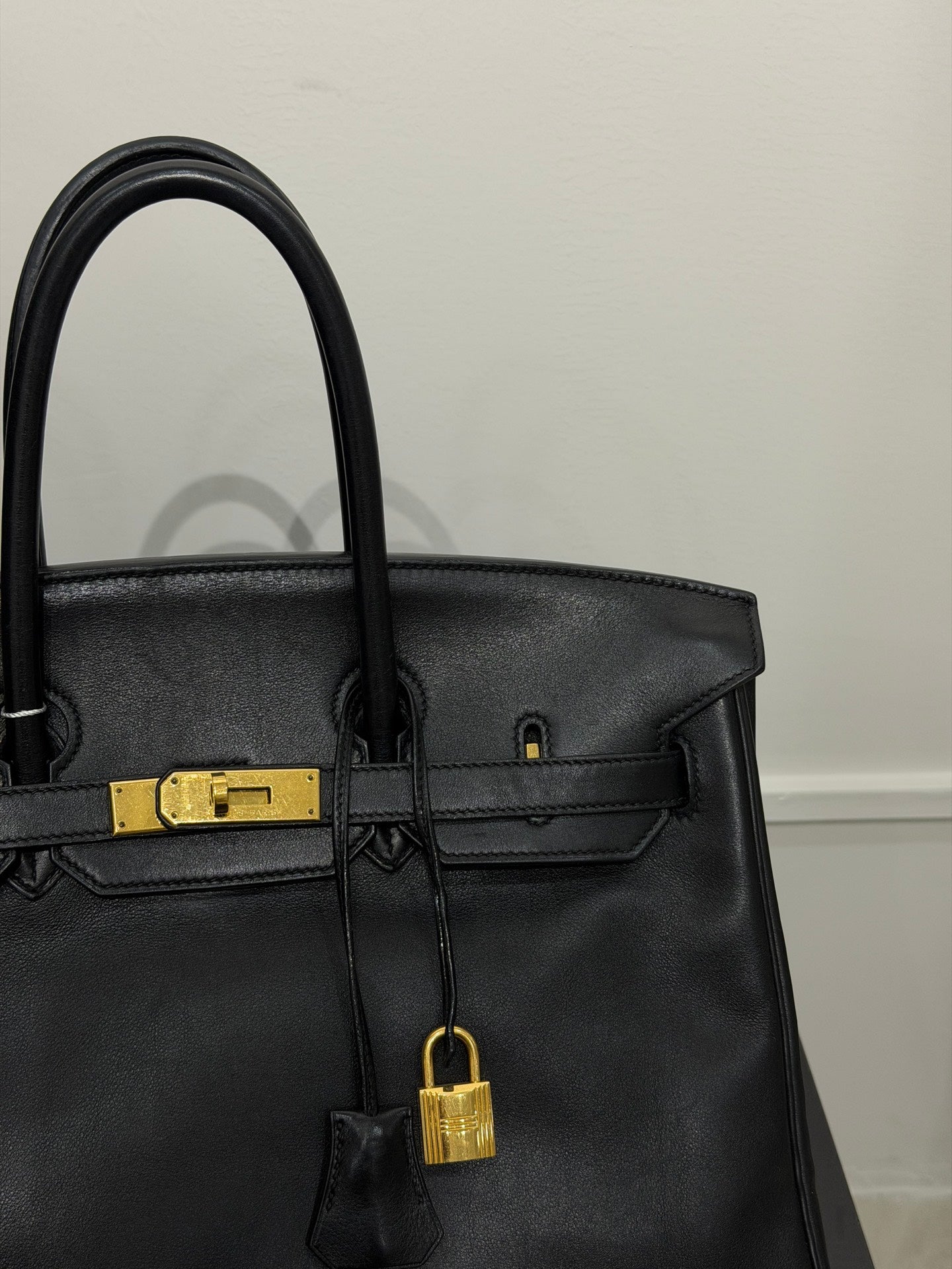 Hermès Birkin 35 in Black Evergrain Leather with Gold Hardware - Stamp L