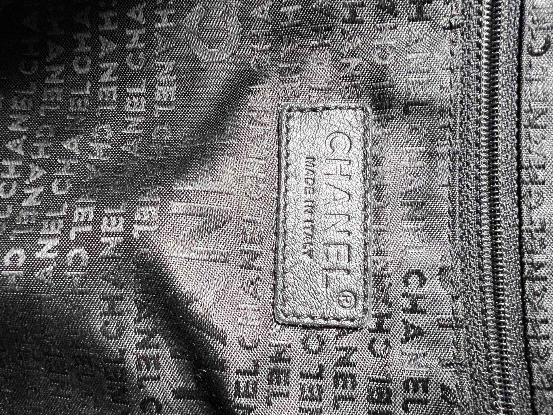Chanel Vintage Hobo Bag Chain Handbag Shoulder Bag Black Silver Used Women