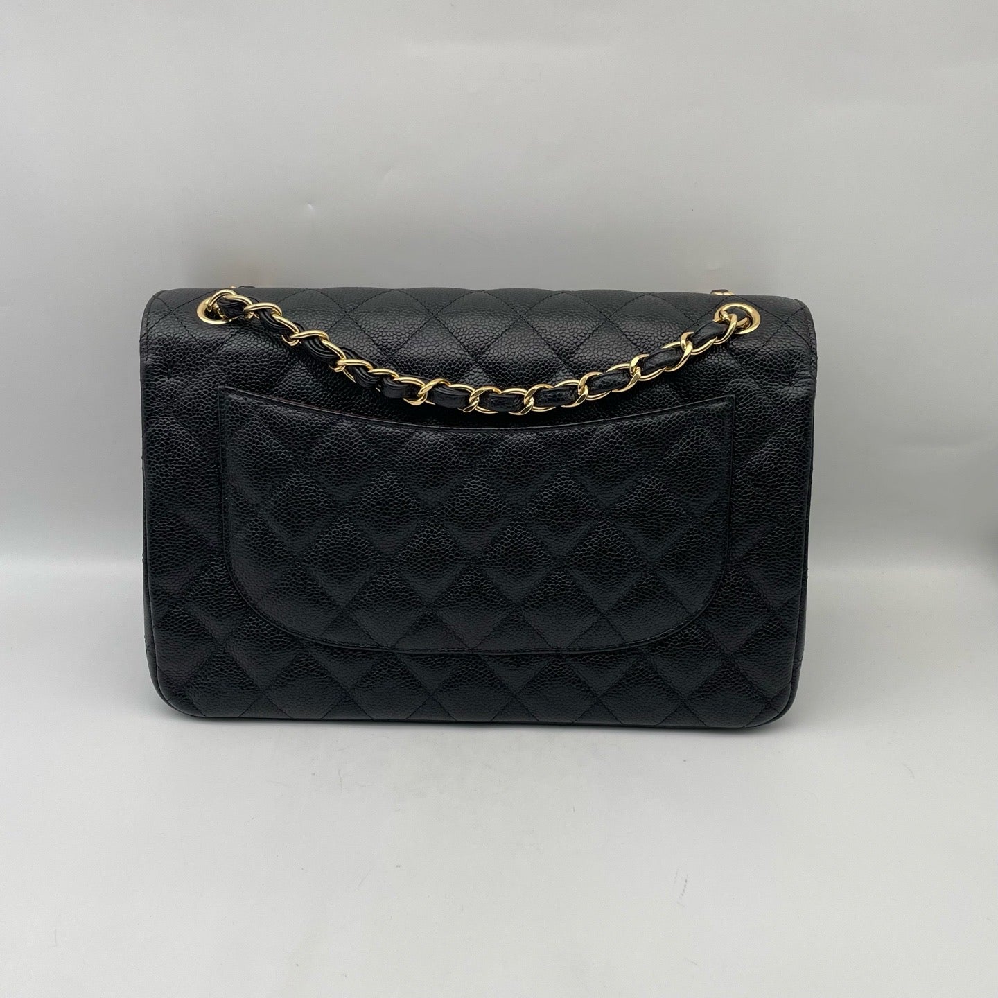 Chanel Classic Jumbo Double Flap Bag Black Caviar GHW (24-Series)