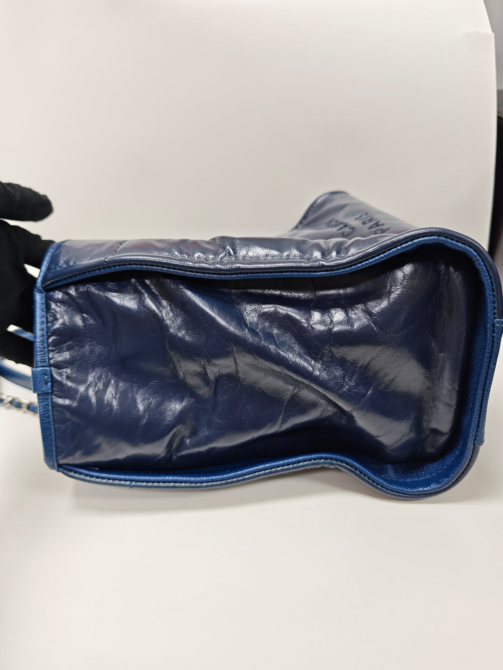 Chanel | Navy Blue Chain Tote Bag - | - Pre-Owned