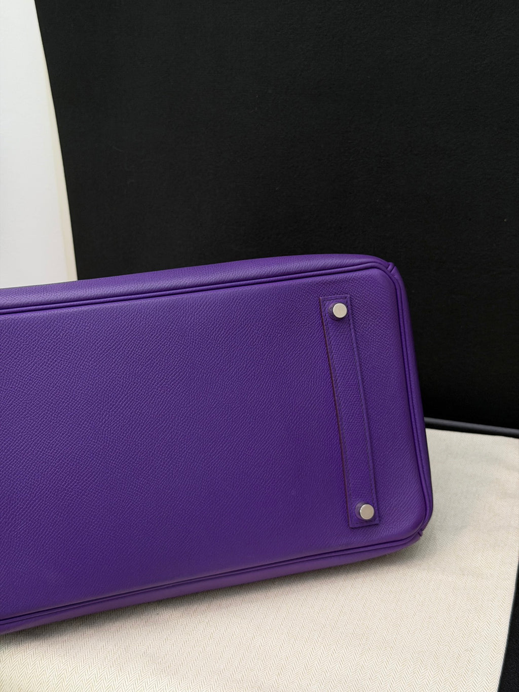Hermes Birkin35 Epsom Leather Top Handle Bag Purple Classic Fashion Women