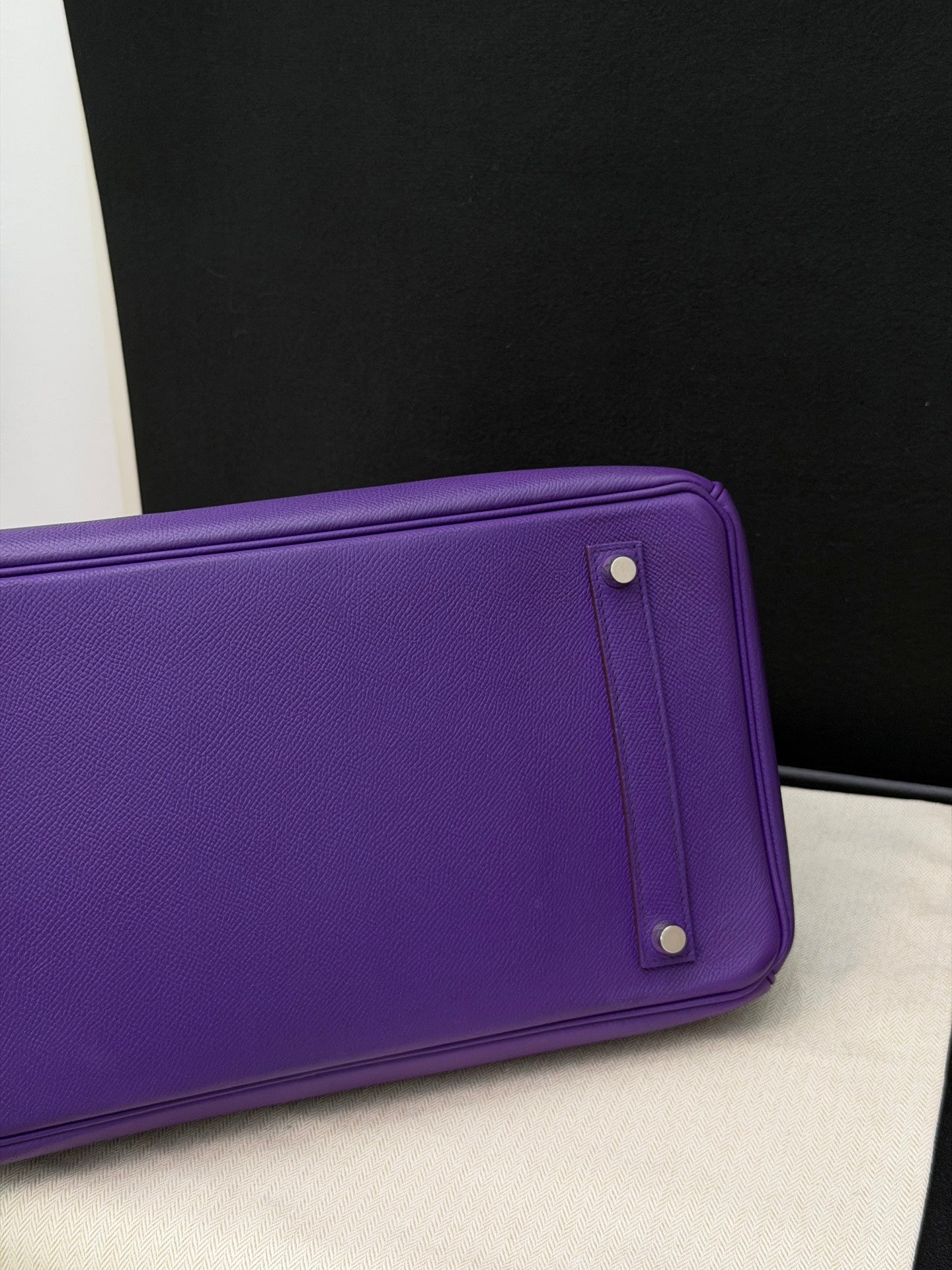 Hermes Birkin35 Epsom Leather Top Handle Bag Purple Classic Fashion Women
