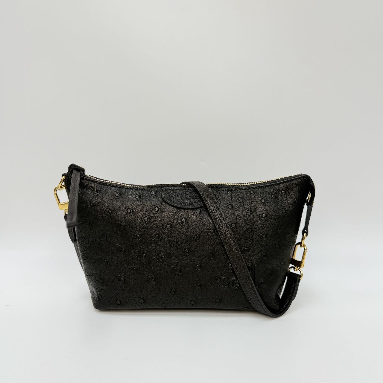 Original Design | High-End Handcrafted Custom Bag-Sail Boat (black Ostrich Leather) - Pre-Owned